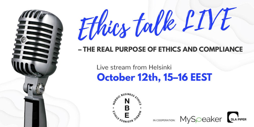 RECORDING AVAILABLE: October 2021 EthicsTalk LIVE: the real purpose of ethics & compliance