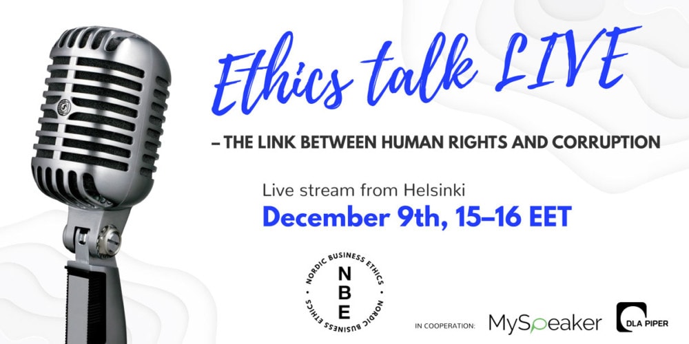 RECORDING AVAILABLE: December 9 – Ethics Talk LIVE: The link between Human Rights and Corruption