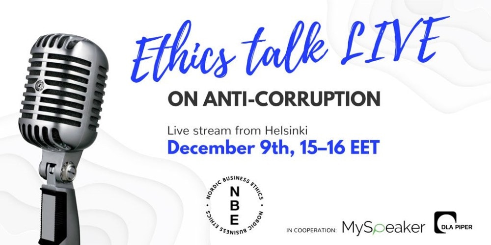 December 9 – Ethics Talk LIVE: Anti-corruption